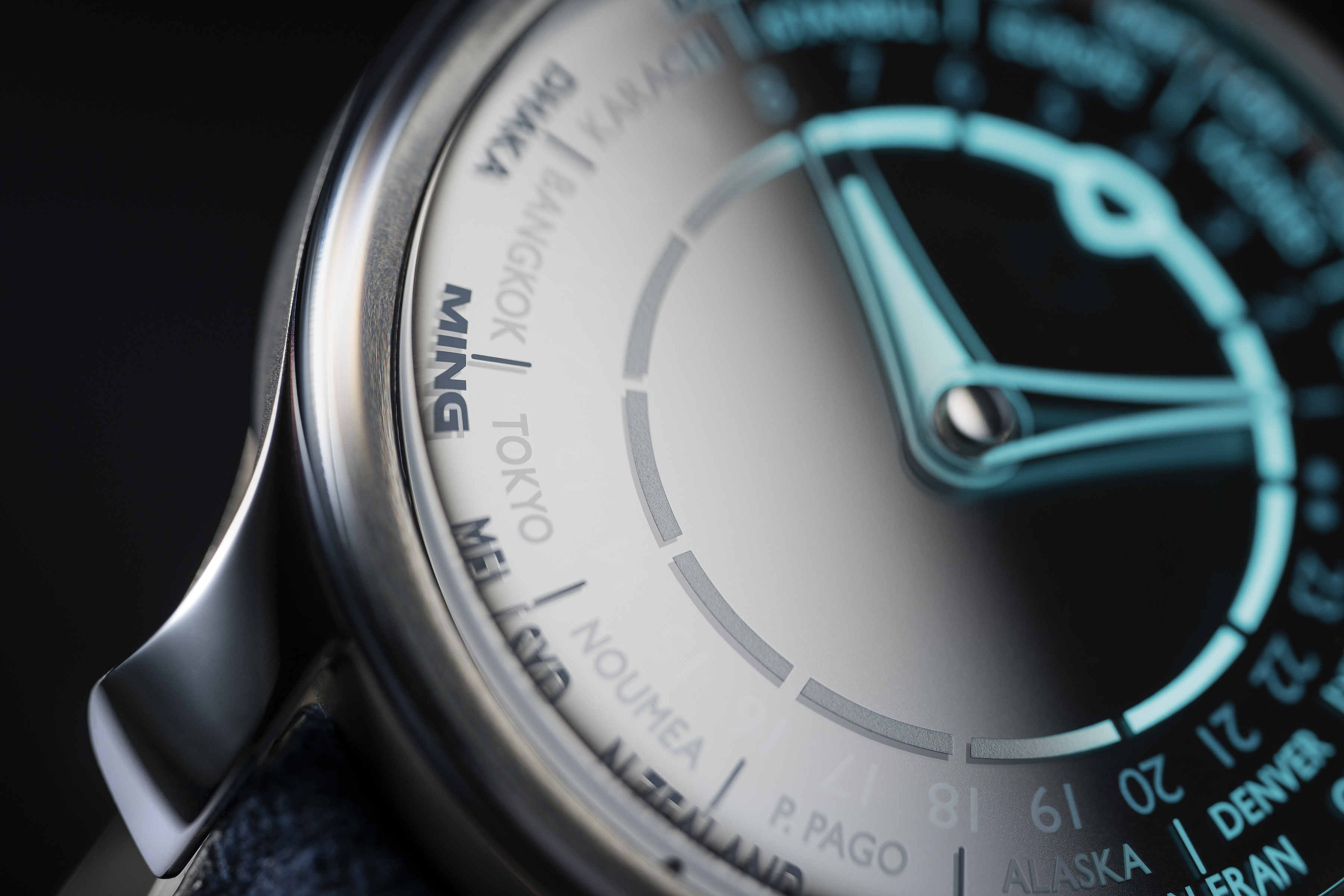 ミン　29.01 ワールドタイマーの文字盤