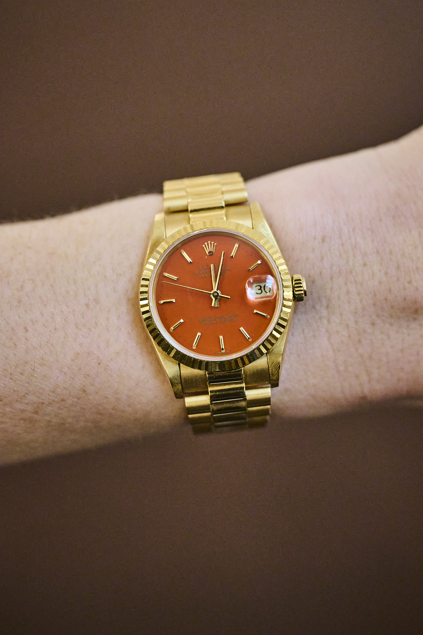 Tangerine dial Rolex