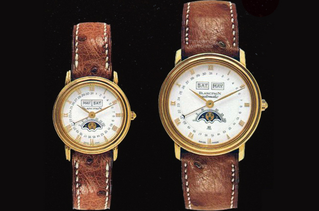 Blancpain 6395 and 6596 calendar moonphase