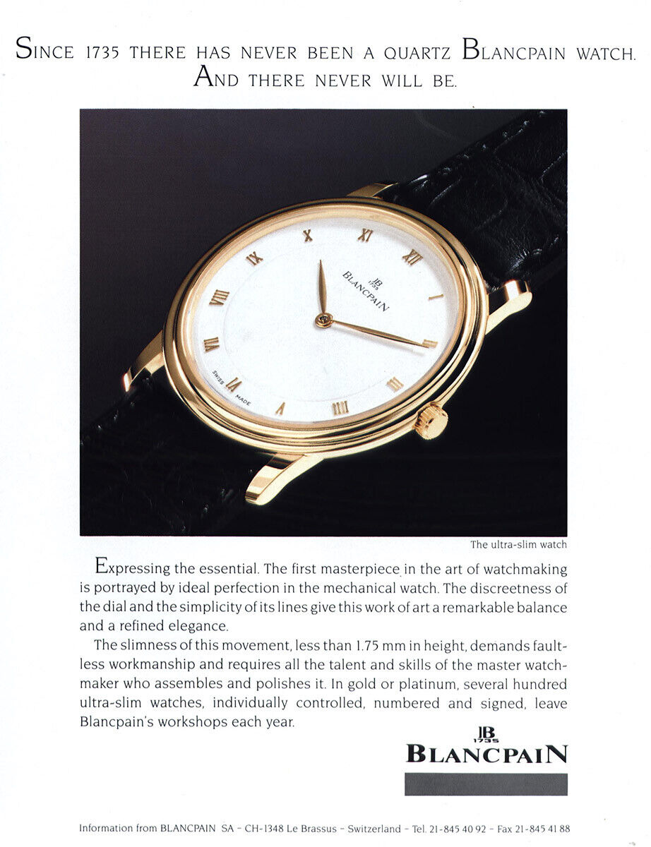 blancpain ultrathin 0021 1990s