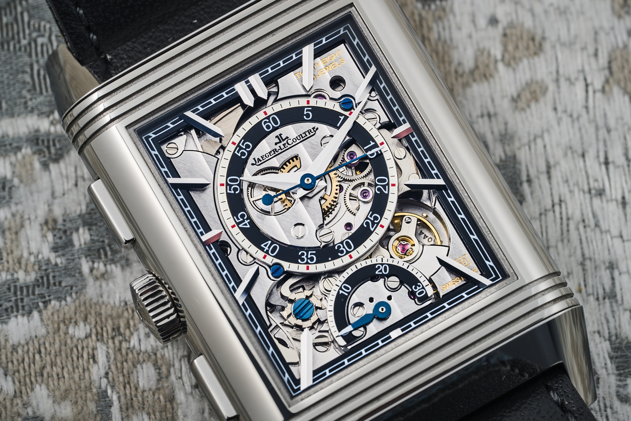 ジャガー・ルクルト　レベルソ・トリビュート・クロノグラフ、裏面のアップ