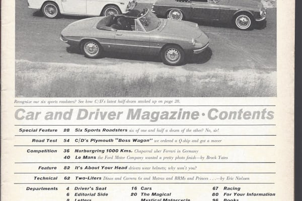 A page of Car and Driver