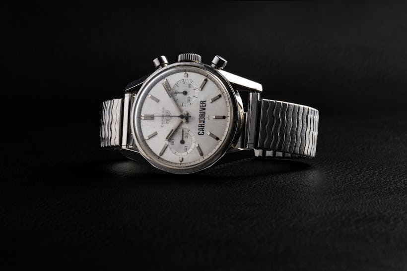 A vintage Heuer Carrera with Car and Driver dial