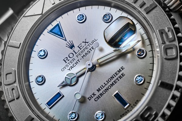 unique rolex yacht-master platinum dial