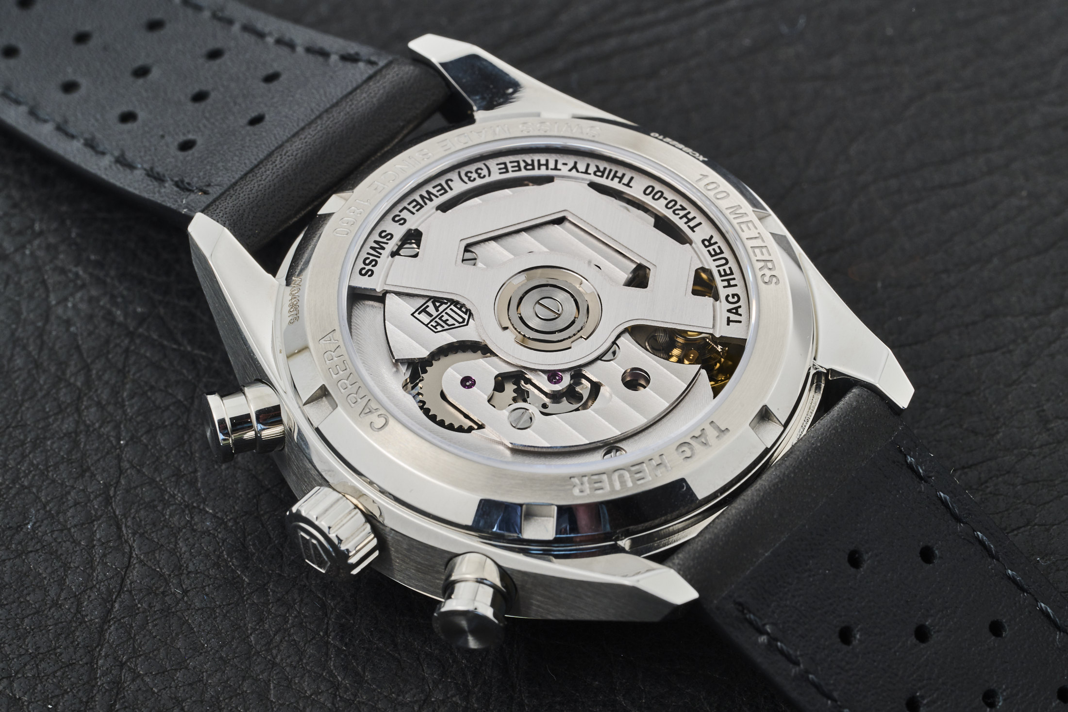 タグ・ホイヤー　カレラ クロノグラフの裏蓋
