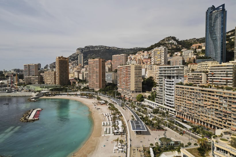 View of the beach in Monaco