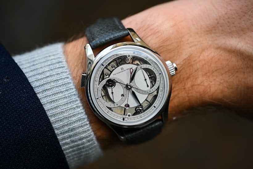 petermann bedat split seconds monopusher chronograph wristshot