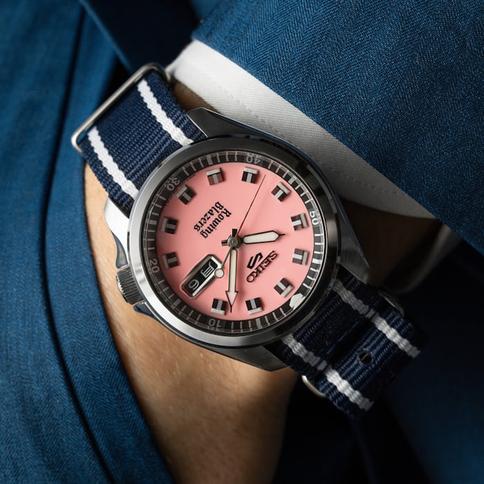 Seiko Rowing Blazers with pink dial