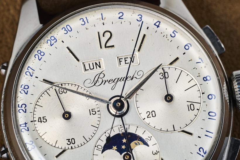 vintage breguet triple calendar chronograph 
