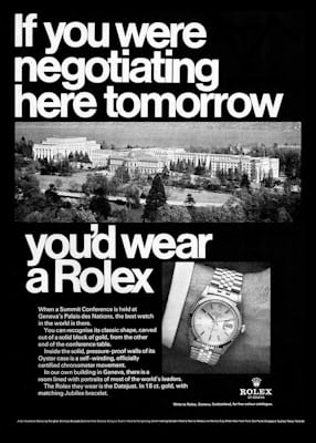 rolex if you were negotiating here advertisement