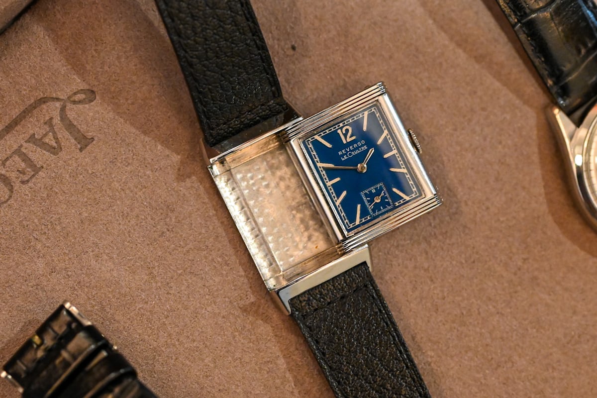 jaeger-lecoultre vintage reverso blue dial