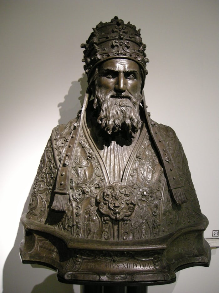 Bust of Pope Gregory III, Mengati 
