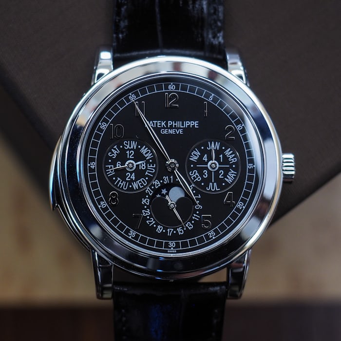 Patek Philippe reference 5074P, perpetual calendar with minute repeater.