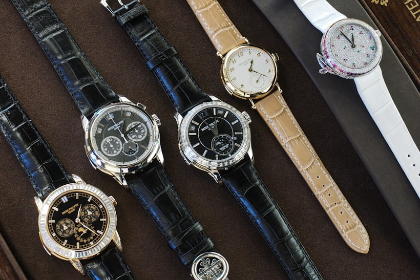 Patek Left to right: the references 5037, 5074, 5307, 700R, and 7002/450G 