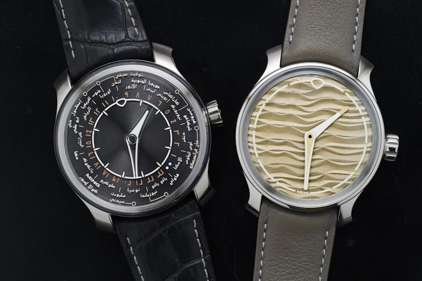 Dubai editions of the Ming 29.01 Worldtimer and 37.08 Sand