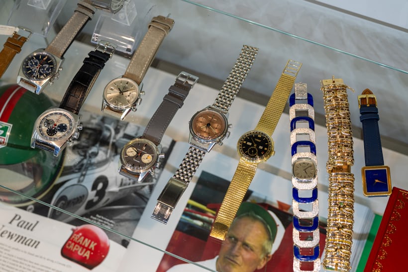 row of vintage watches