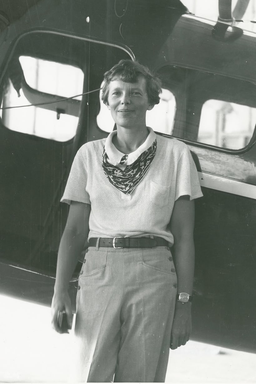 Amelia Earhart wearing the Patek Split-Second Single-Button Chronograph