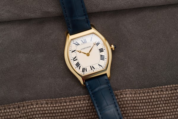 cartier tortue time only yellow gold