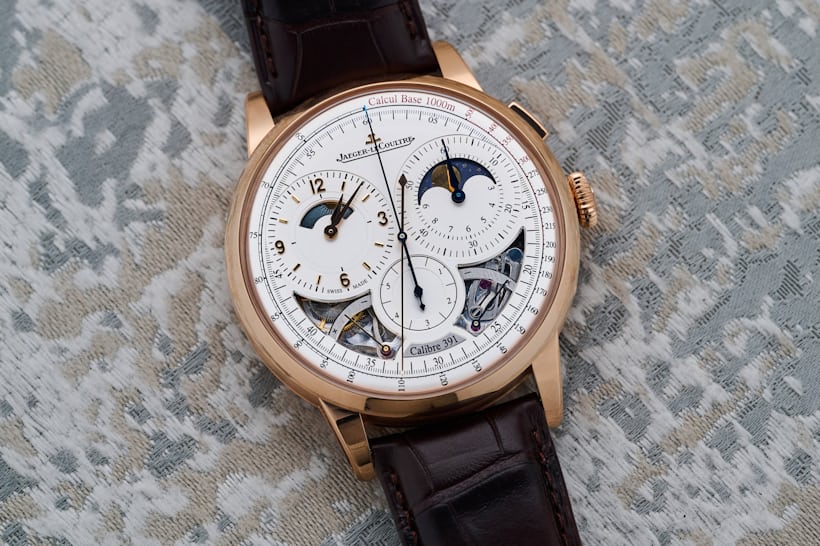 jaeger lecoultre duometre chronograph moon rose gold