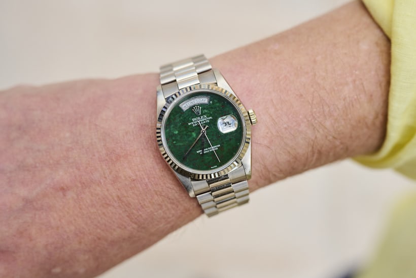 Rolex green jasper Day-Date