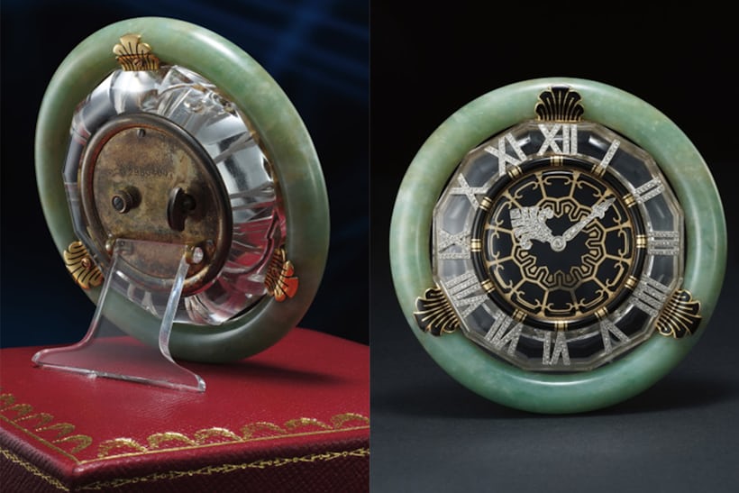 Cartier desk clock front and back 