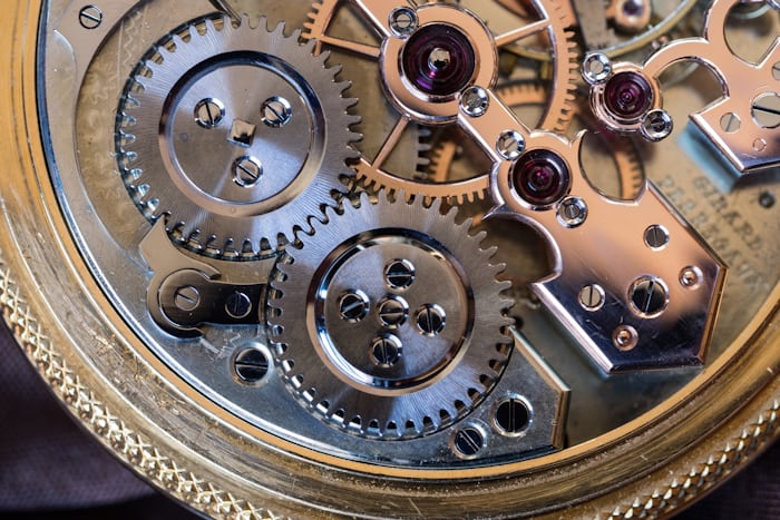 Girard-Perregaux Pocket Chronometer crown and ratchet wheels