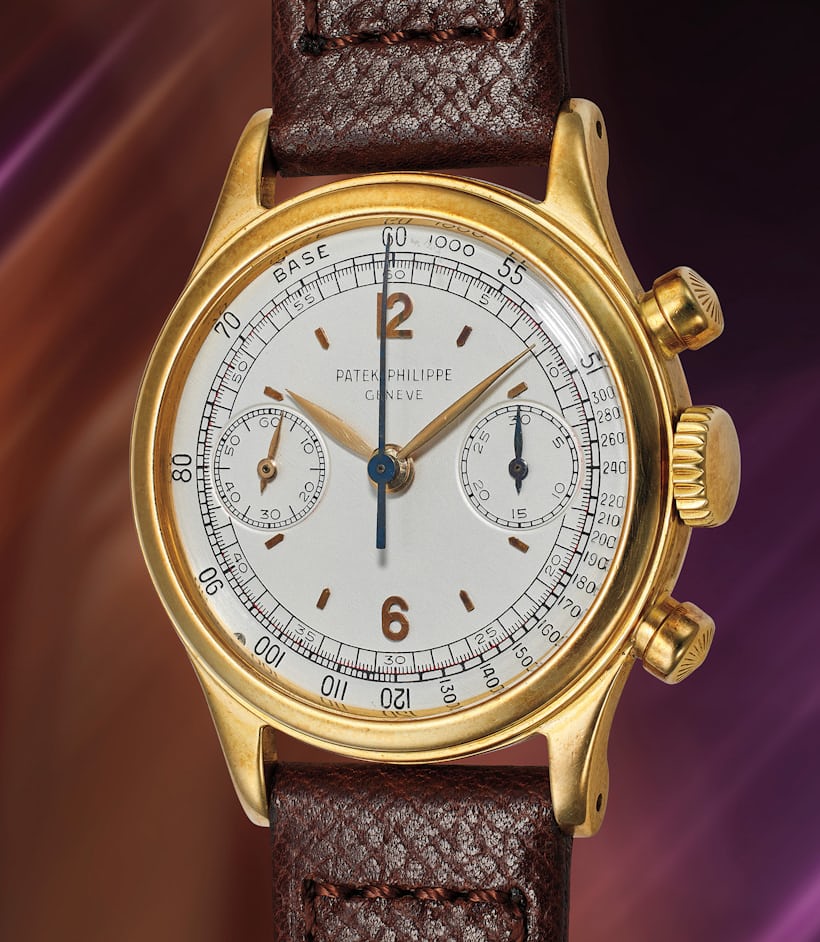 vintage gold patek 1463 chronograph