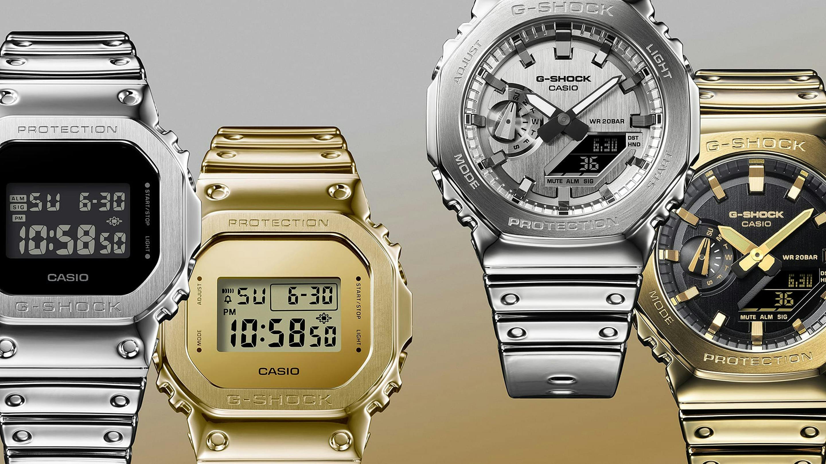 G-SHOCK メタリック G-SHOCK 新作FINE METALLICSERIESとして4つをモデルを発表