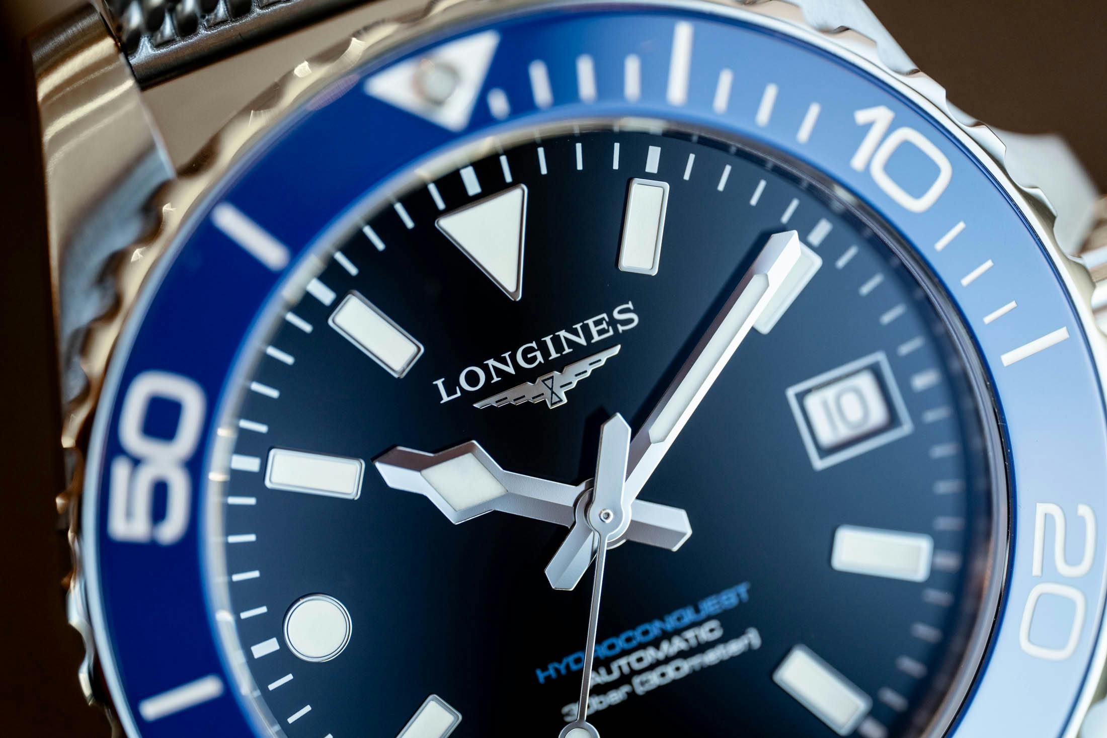 Longines Hydroconquest 2026 Blue Logo Macro