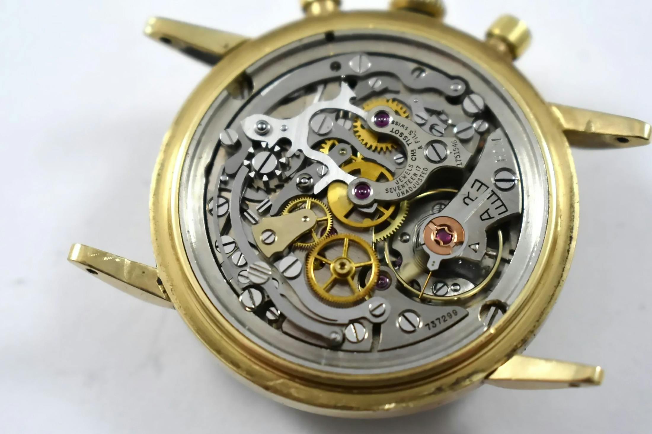 14k Vintage Tissot Chronograph Lemania 2310/CH 27