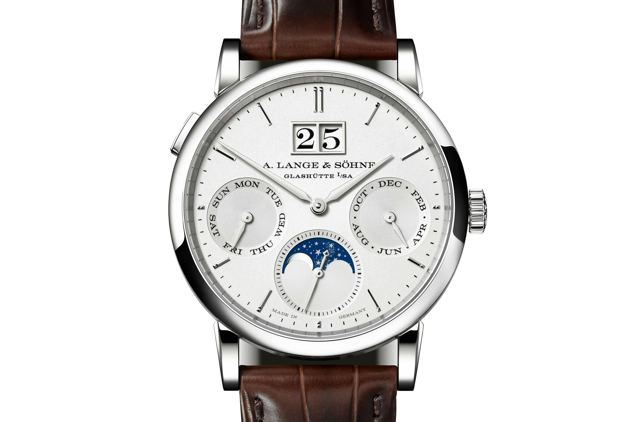 Saxonia Annual Calendar 36mm Soldier White Gold