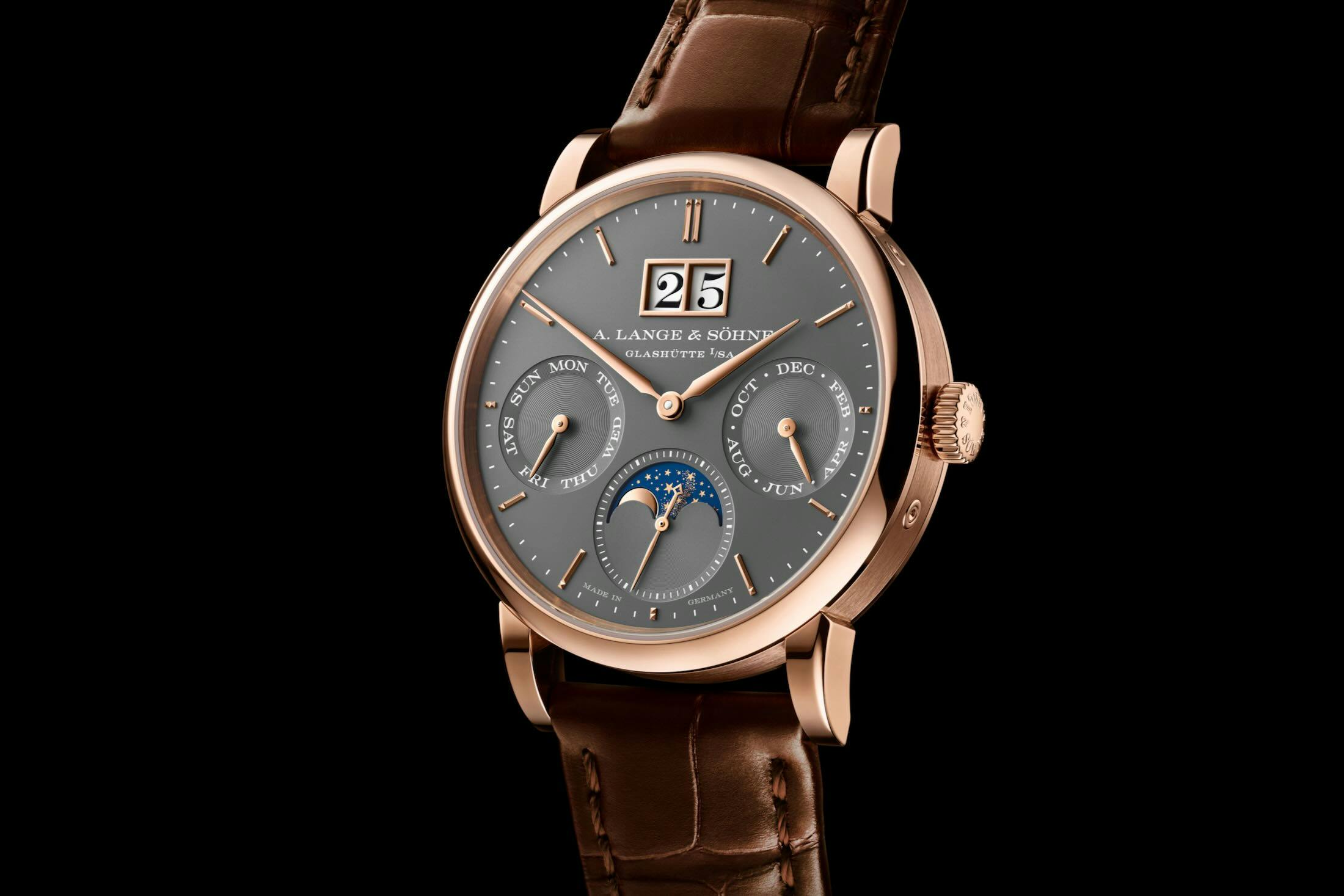 Saxonia Annual Calendar 36mm Pink Gold