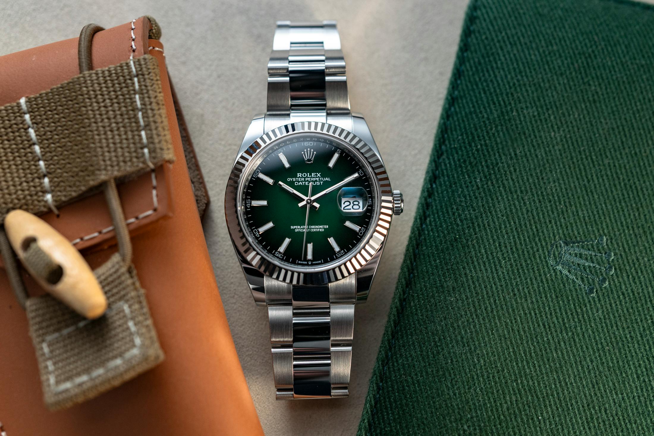 The Rolex Oyster Perpetual Datejust 41 Ombré Lacquer Green Dial