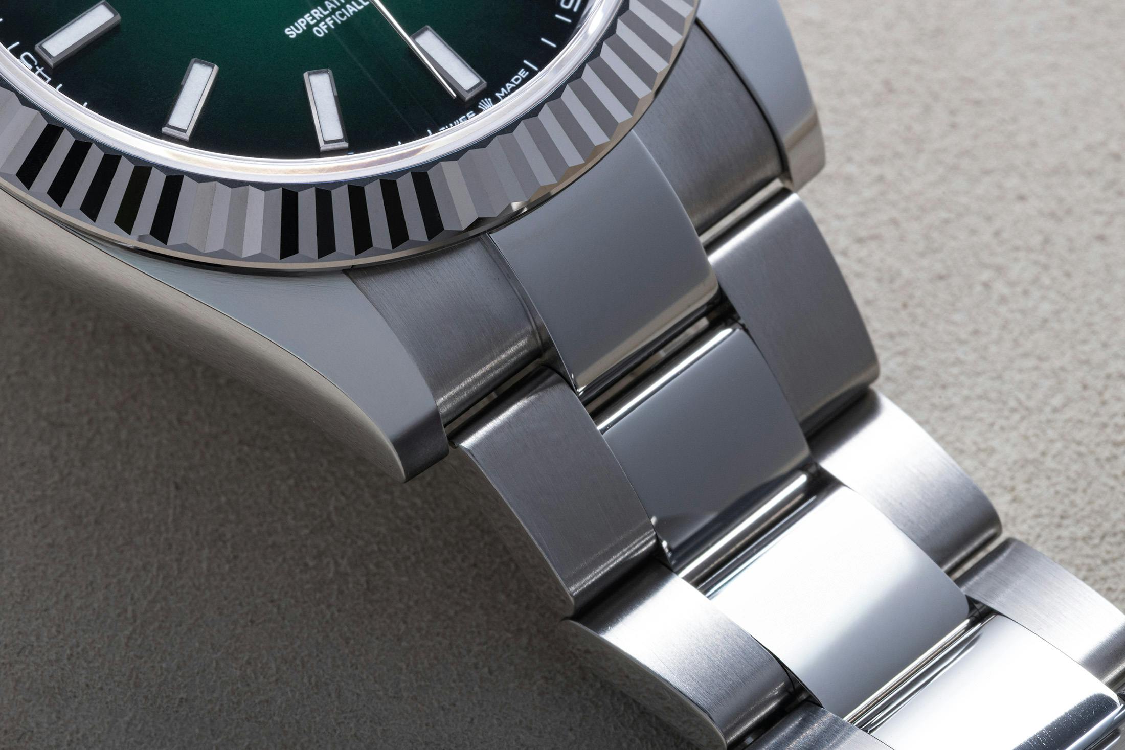 The Rolex Oyster Perpetual Datejust 41 Ombré Lacquer Green Dial