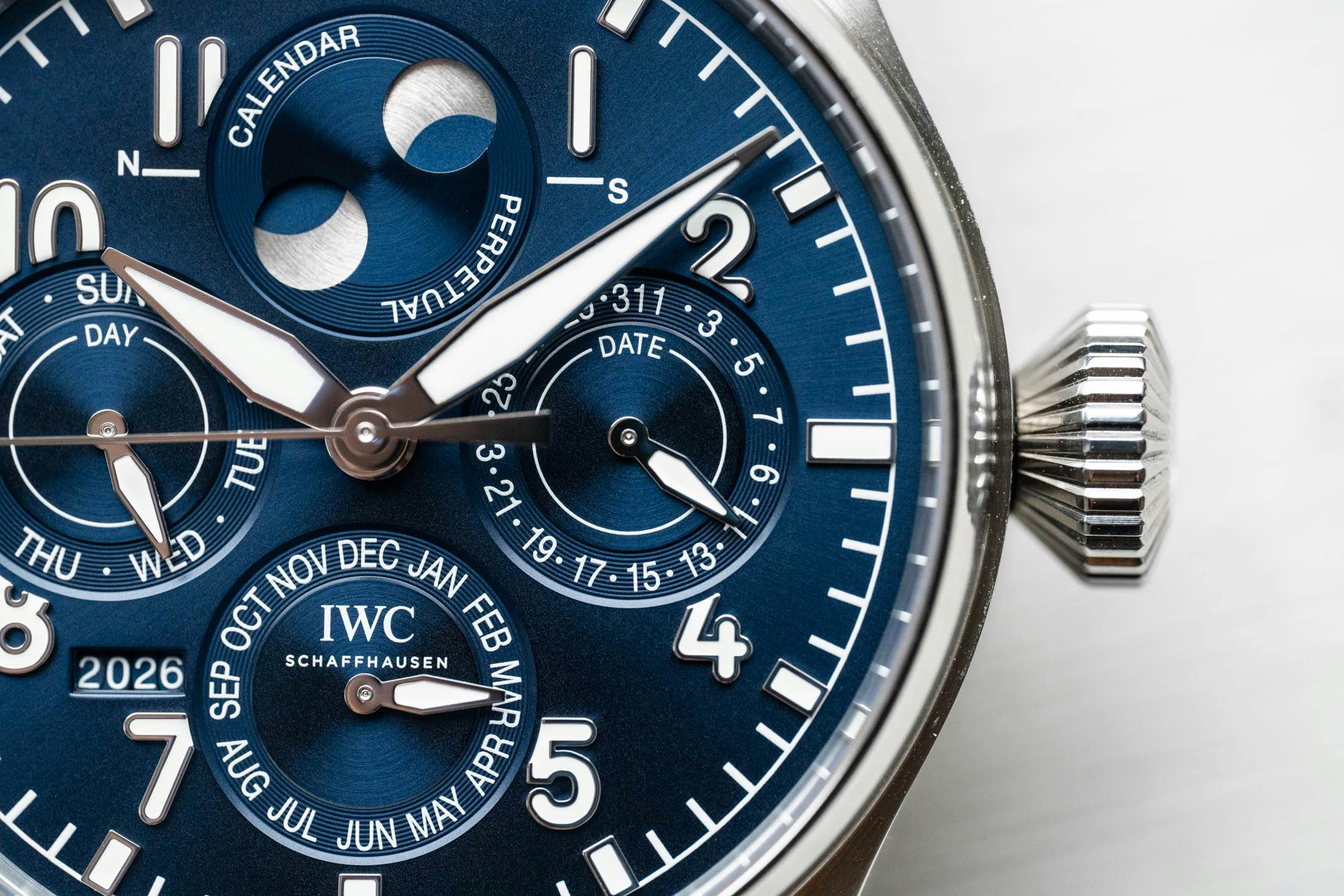 IWC ProSet Perpetual Blue Macro
