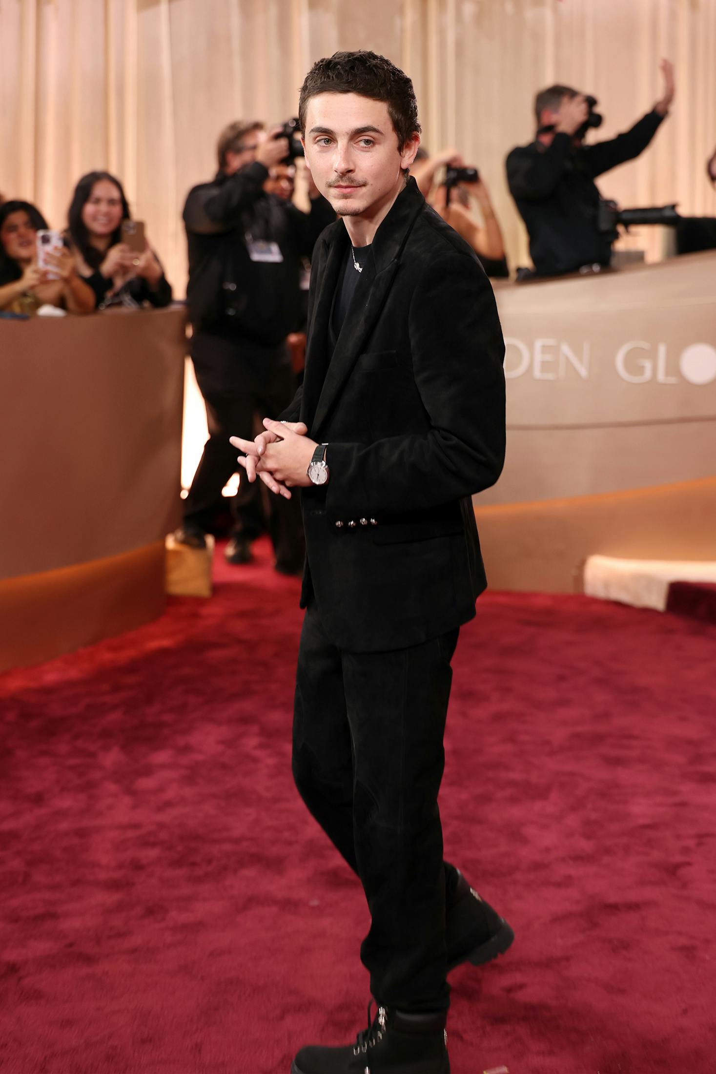 Timothée Chalamet attends the 83rd annual Golden Globe Awards at The Beverly Hilton on January 11, 2026 in Beverly Hills, California. (Photo by Kevin Mazur/Getty Images)
