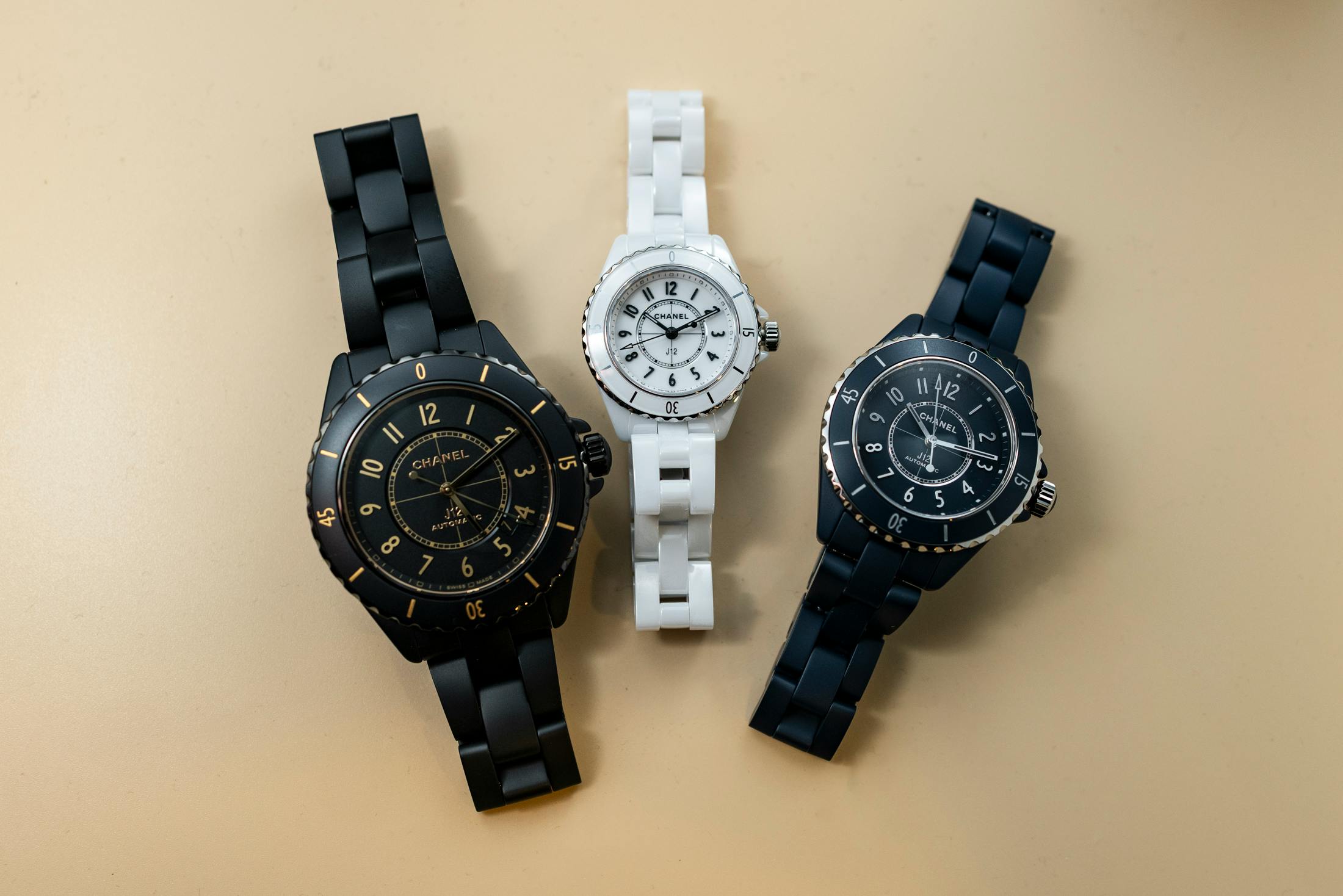 Chanel J12 black, white and blue ceramic 