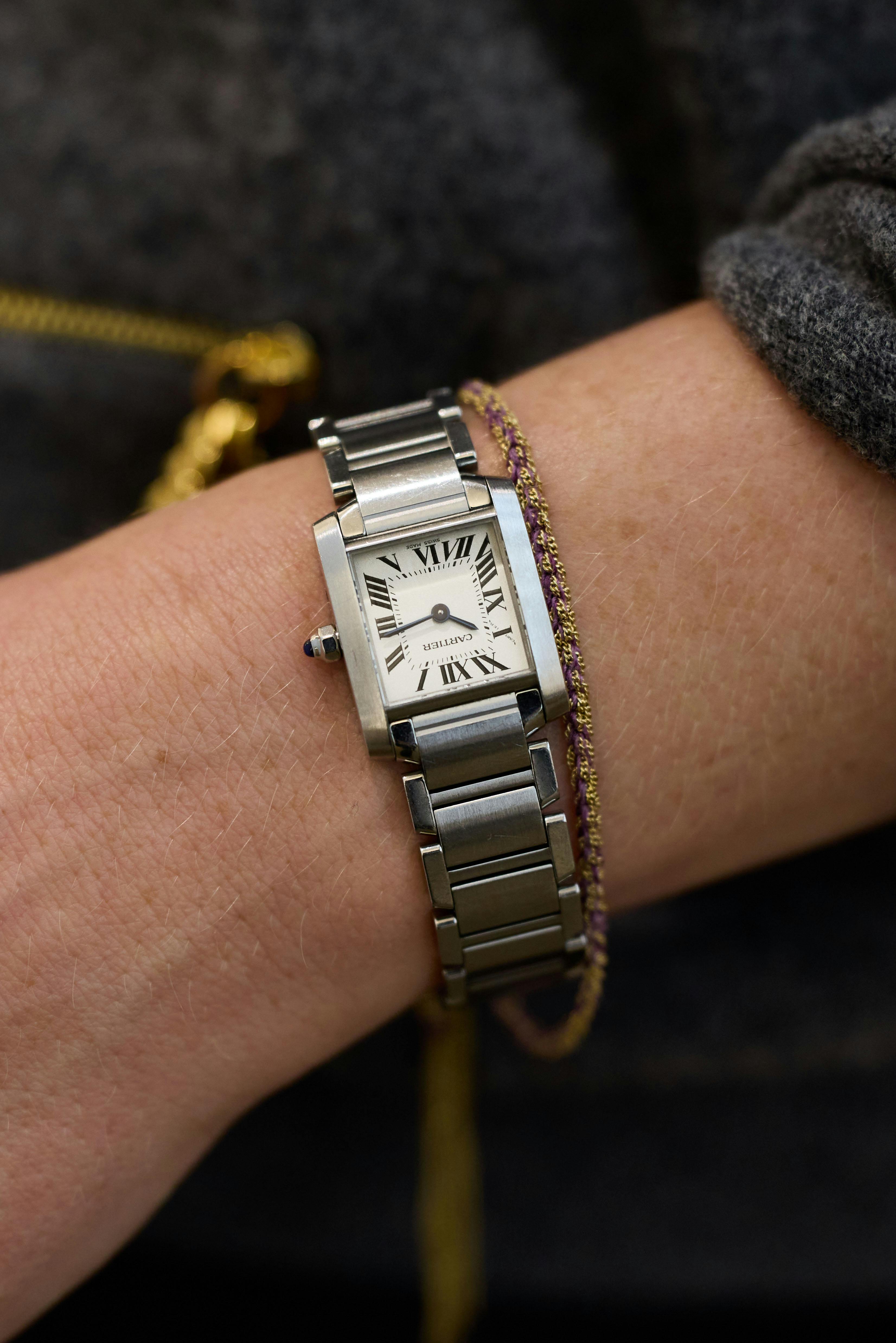Brynn's Cartier Tank Française in Steel.