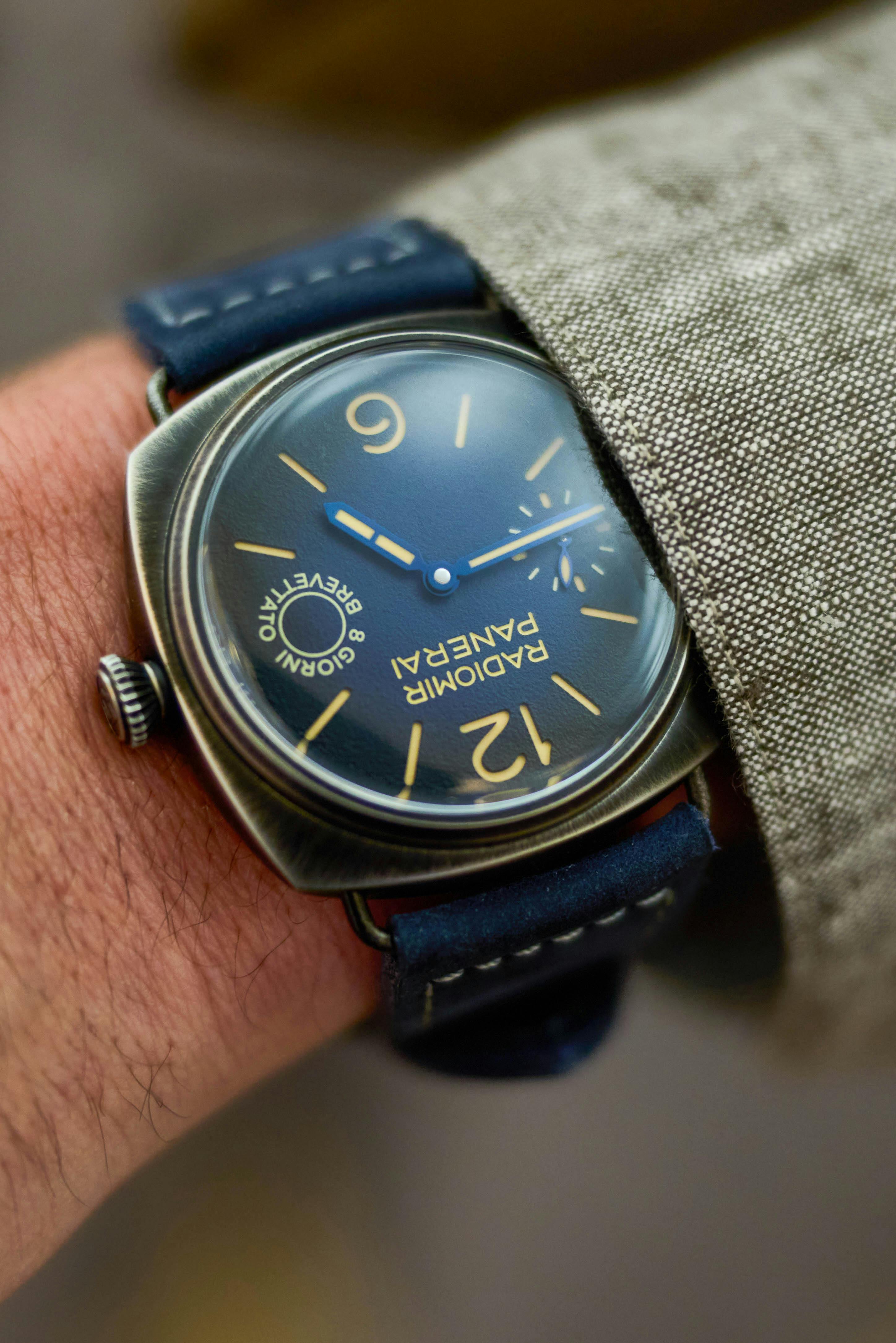 ... and a Panerai PAM1348 Radiomir 8 Giorni on the wrist.