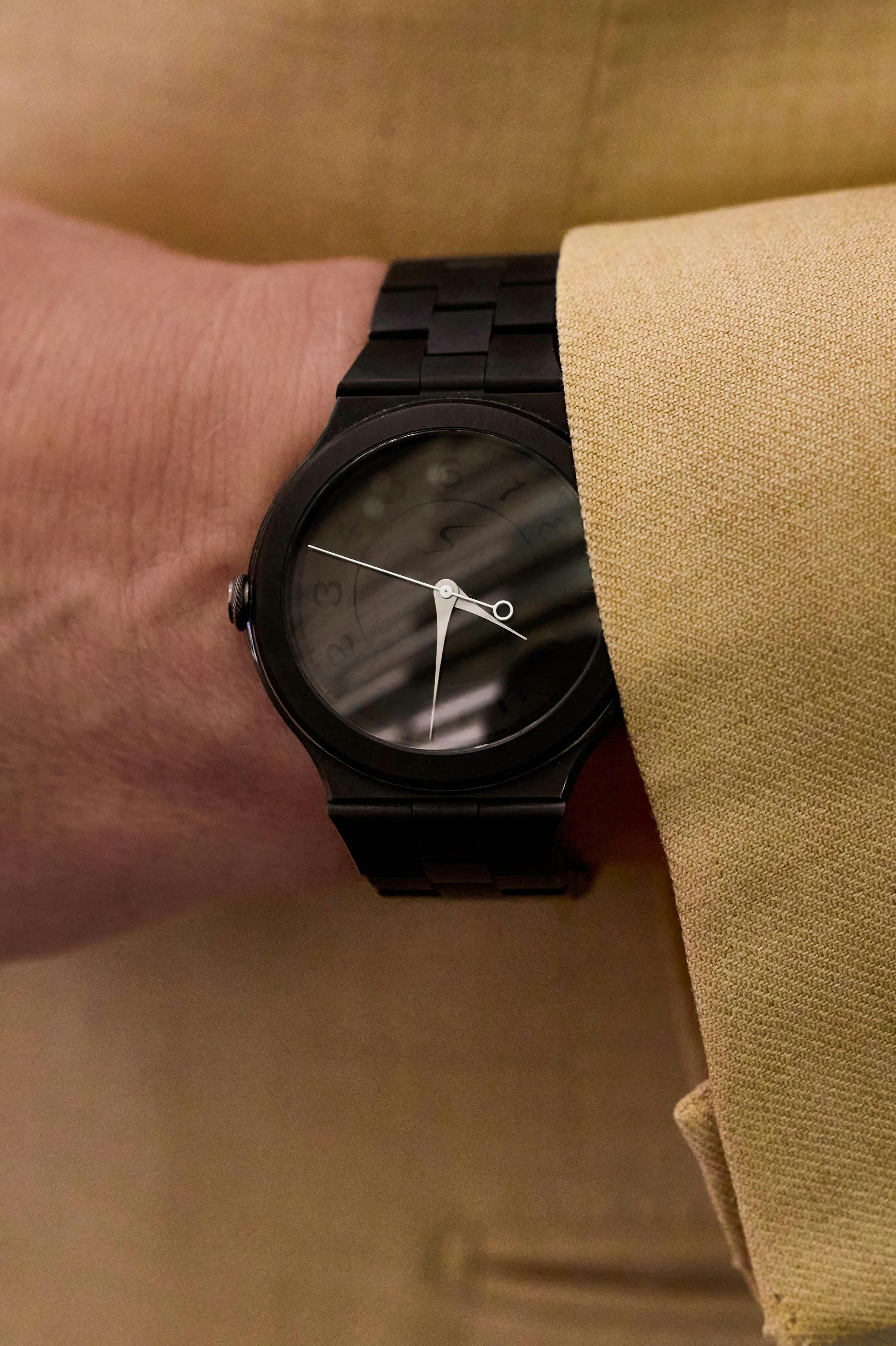 Wearing the (nearly impossible to photograph) F.P. Journe Furtif