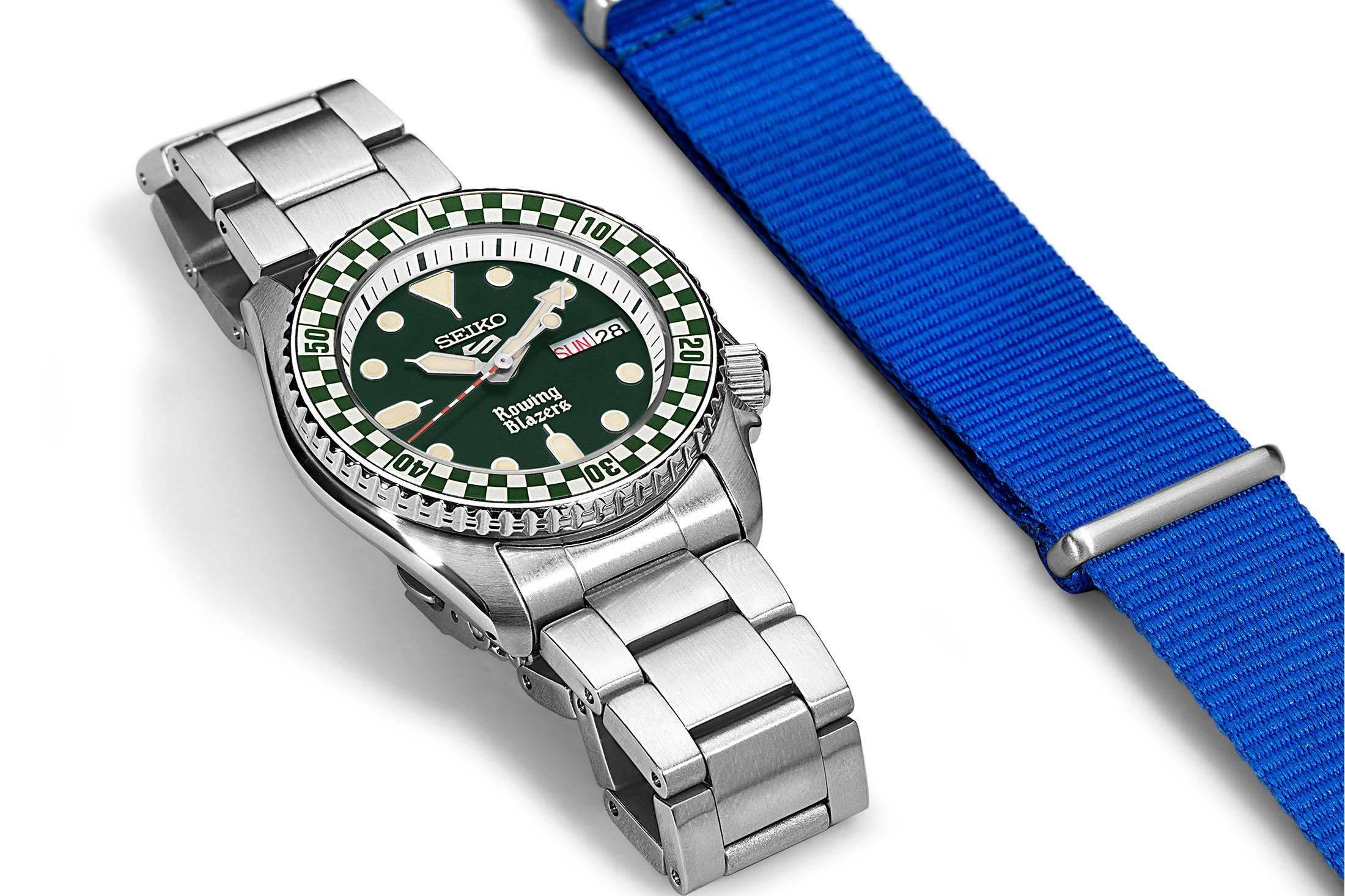 Seiko Rowing Blazers Rally Diver Green With Strap