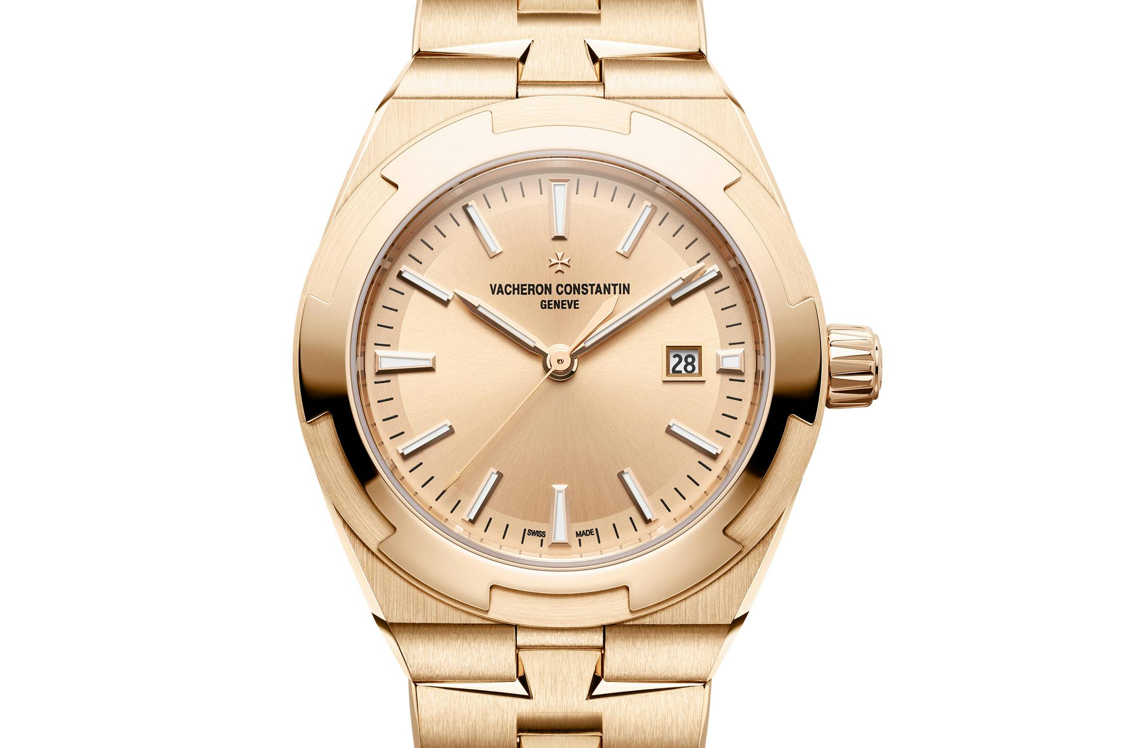 Overseas 34.5mm Pink Gold Soldier
