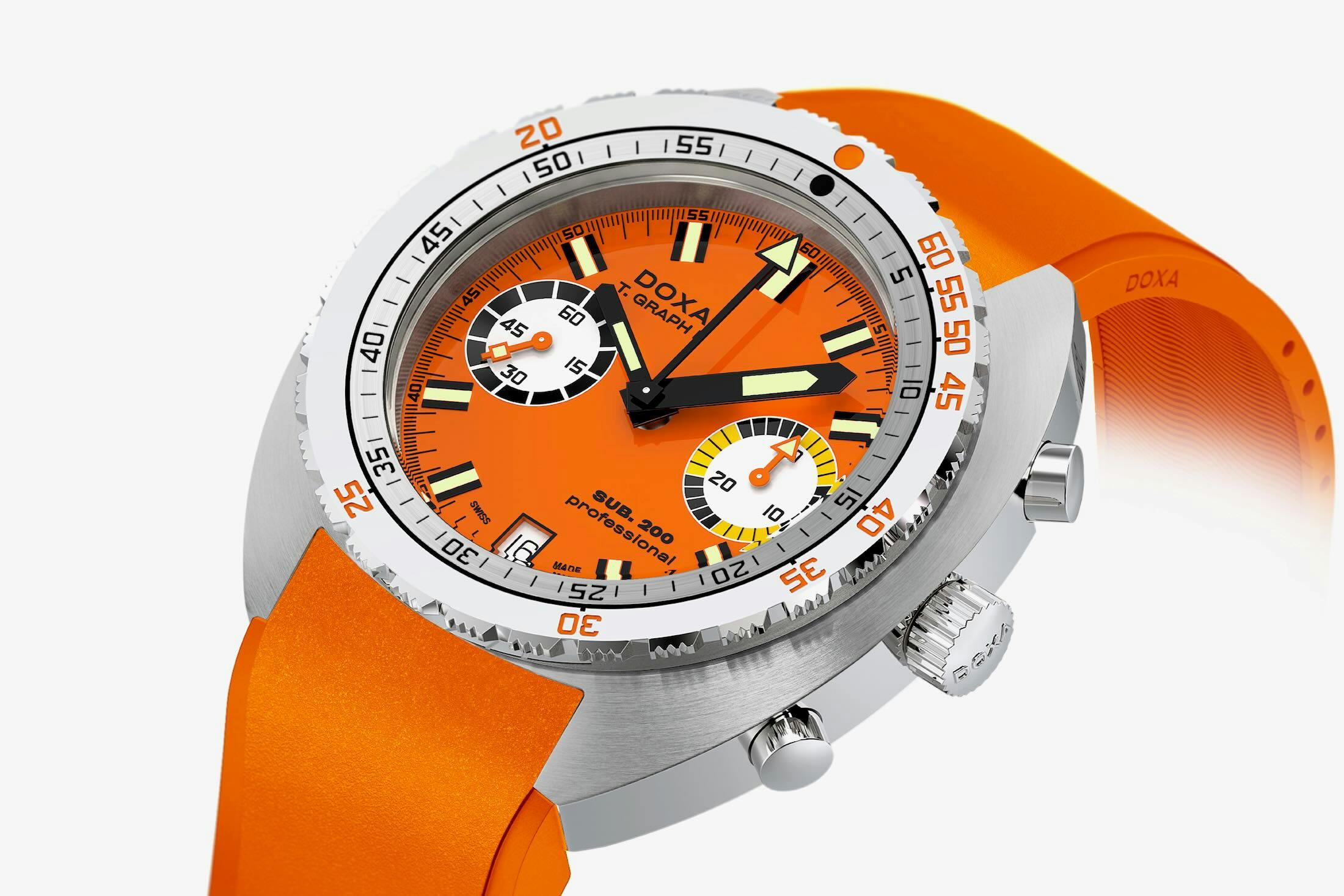 Doxa Sub 200 Tgraph II Rubber Slanted