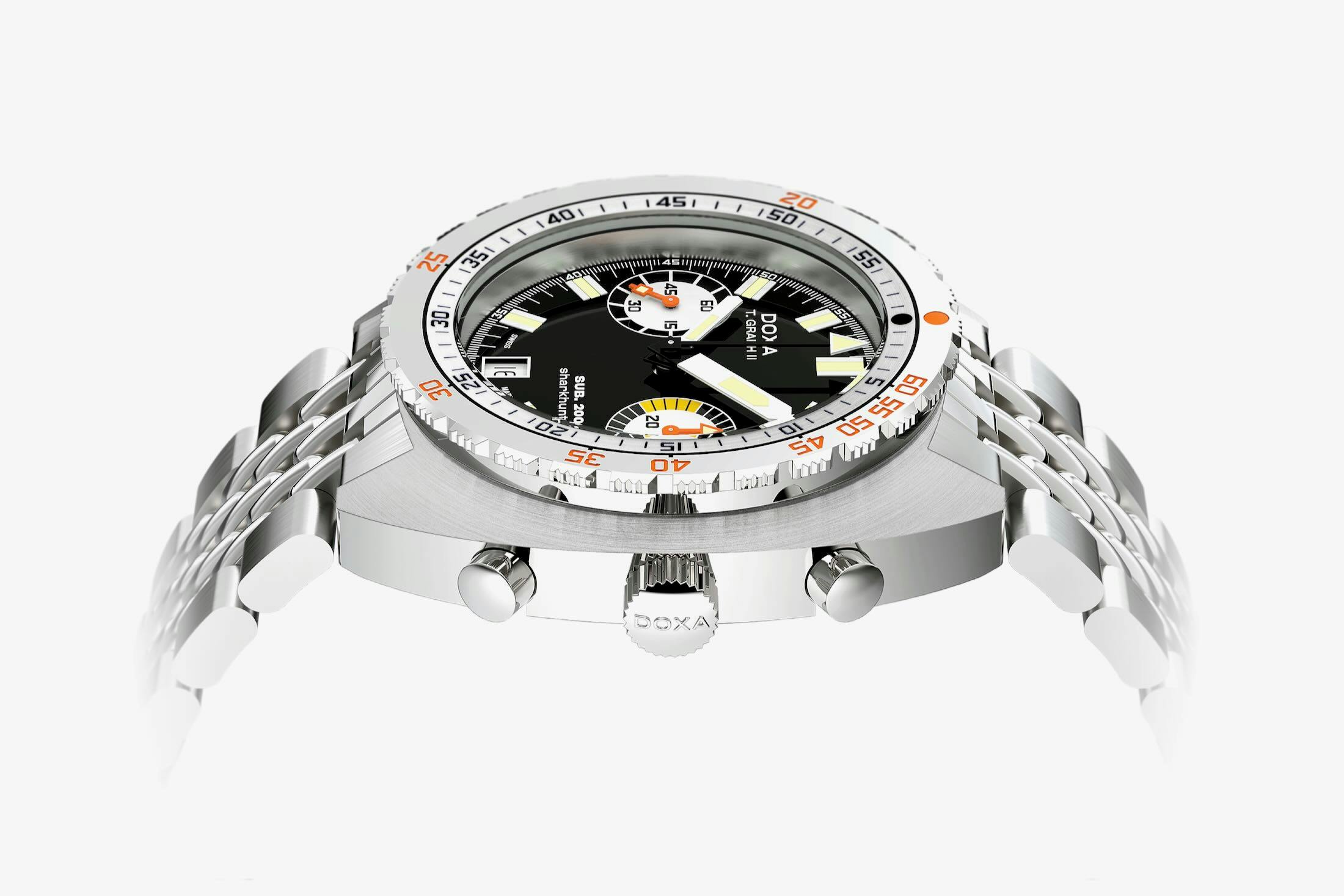 Doxa Sub 200 Tgraph II Black Bracelet Shot