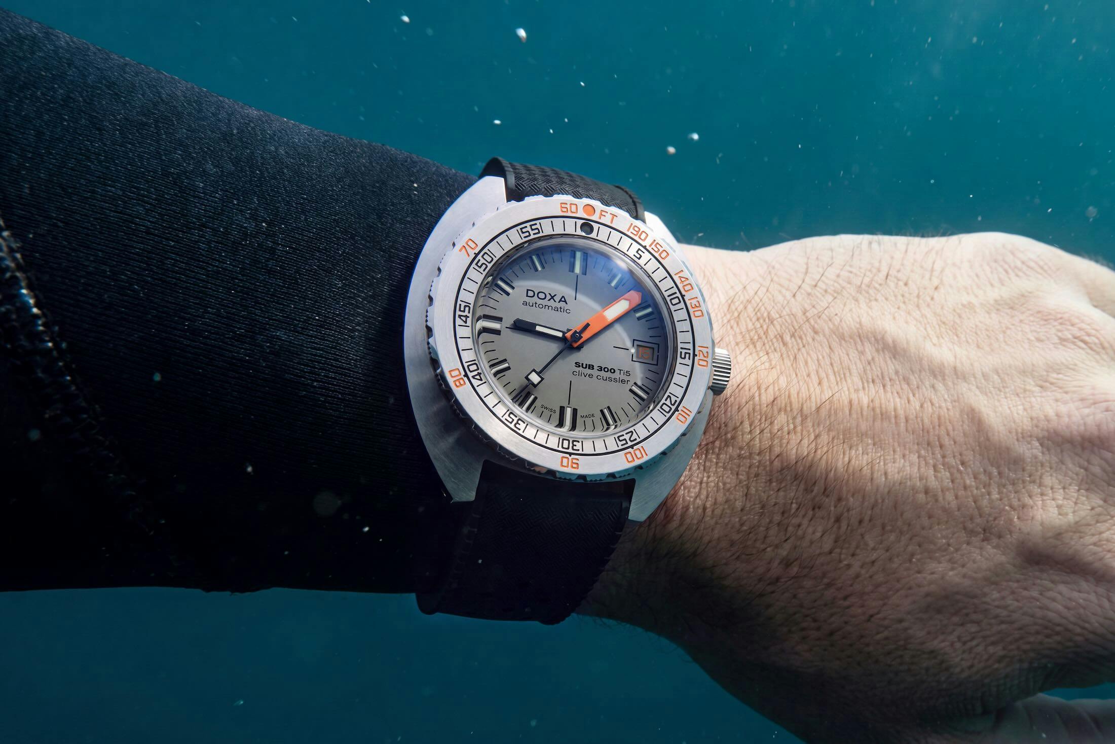 Doxa Clive Cussler Ti5 Underwater Wristshot