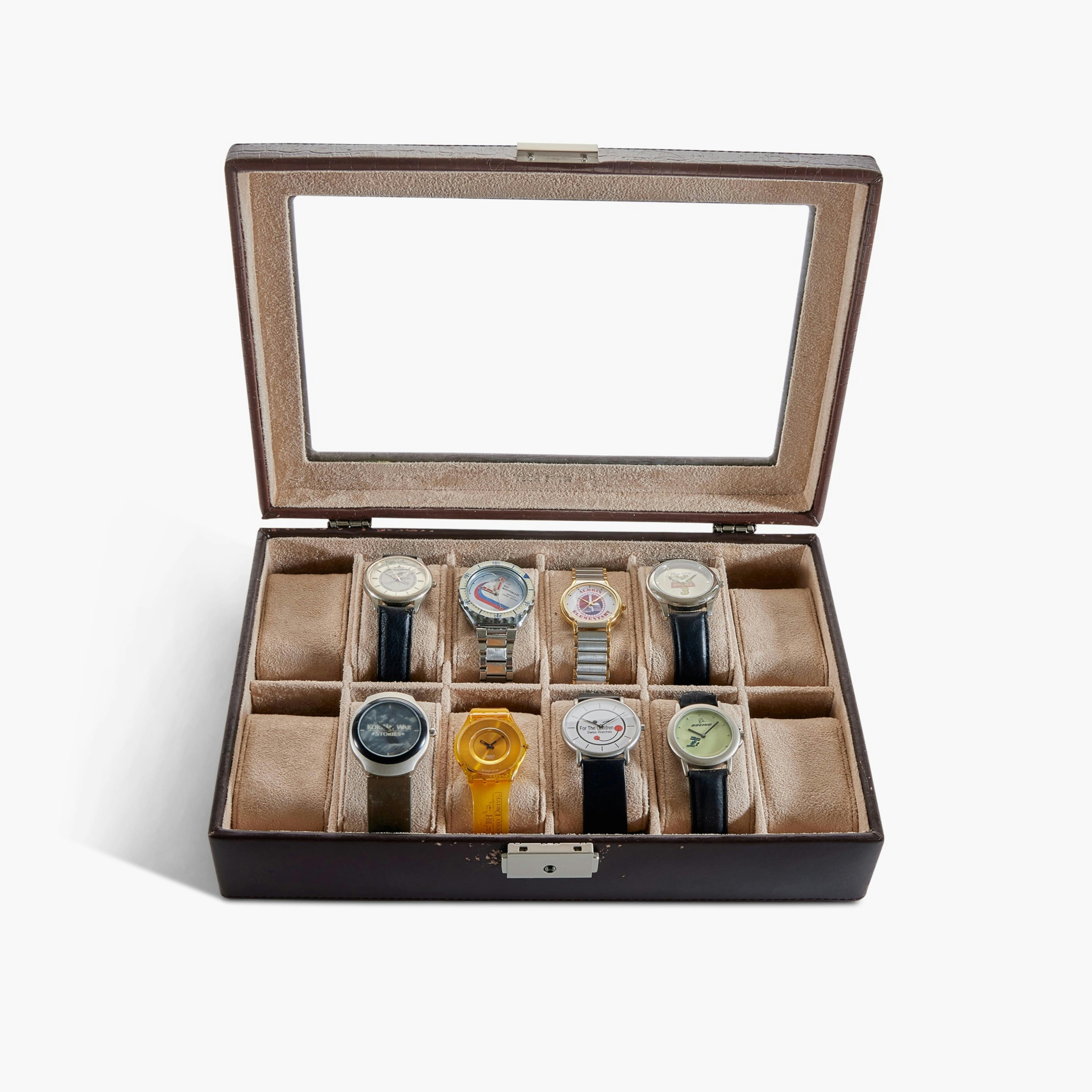 A box of commemorative watches