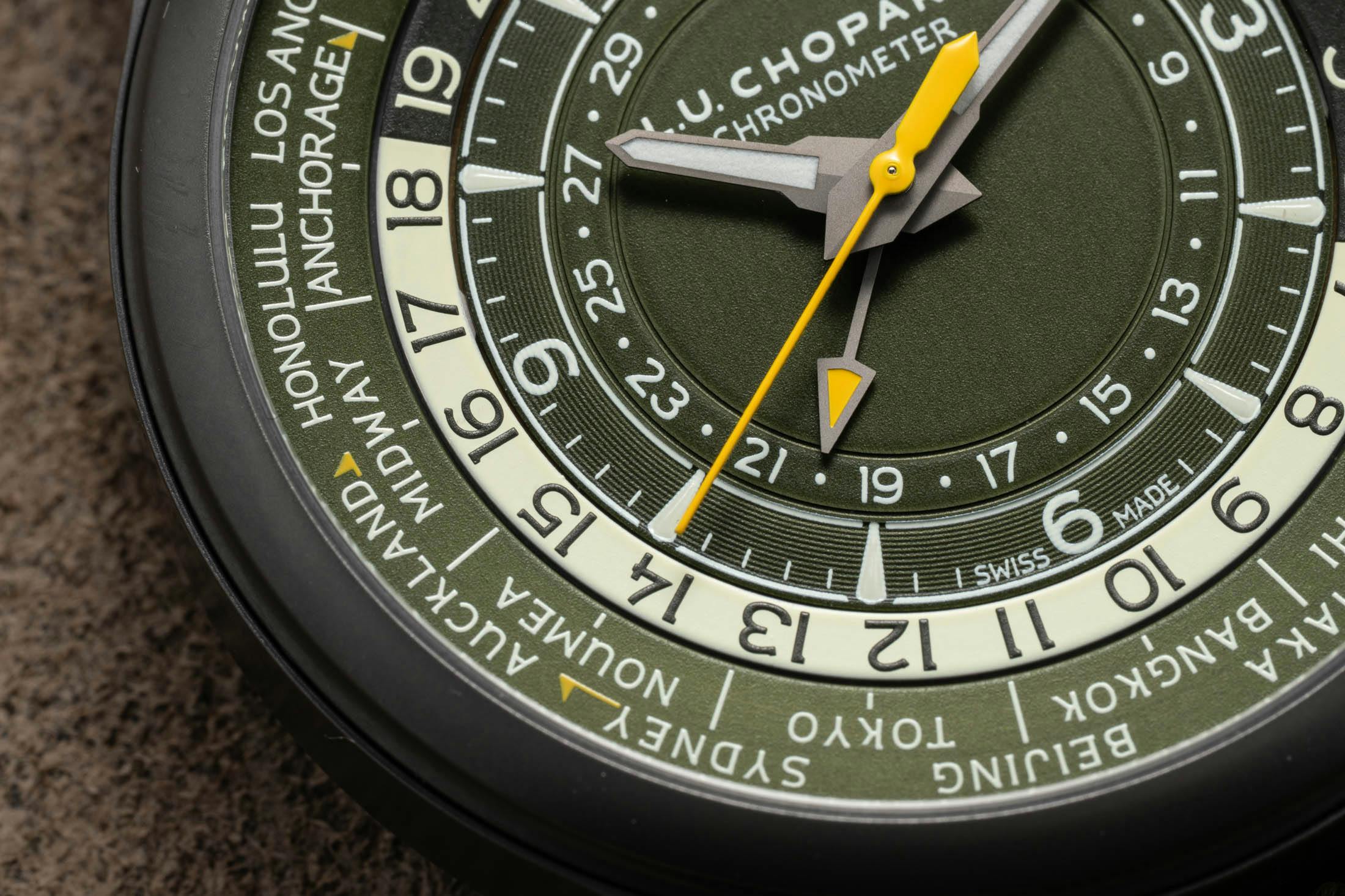 LUC Chopard Time Traveler One Khaki Ring Macro