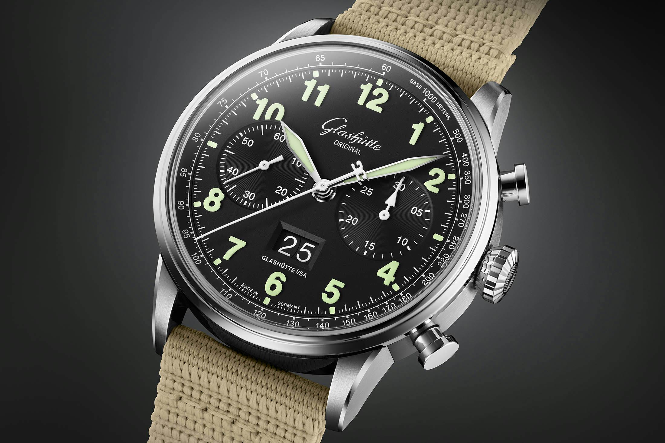 Glashütte Original Senator Chronograph Navigator on Black