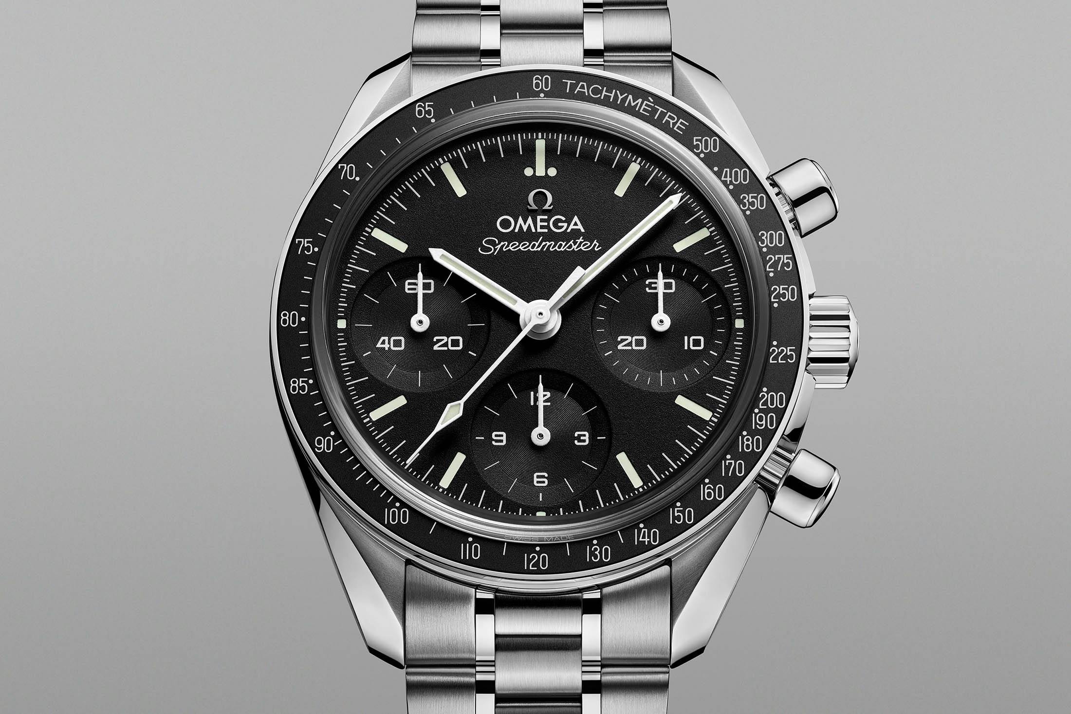 Speedmaster 38mm Black Dial Ambient Shot