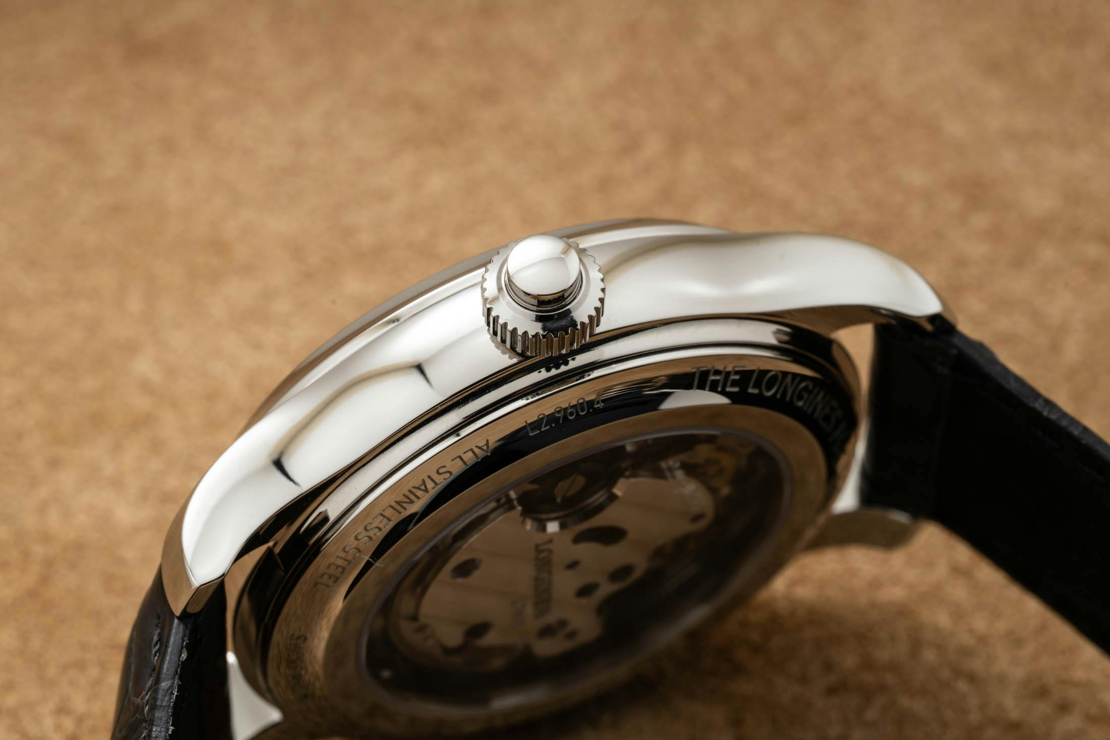 Longines Master Collection Monopusher Monopusher Case Side
